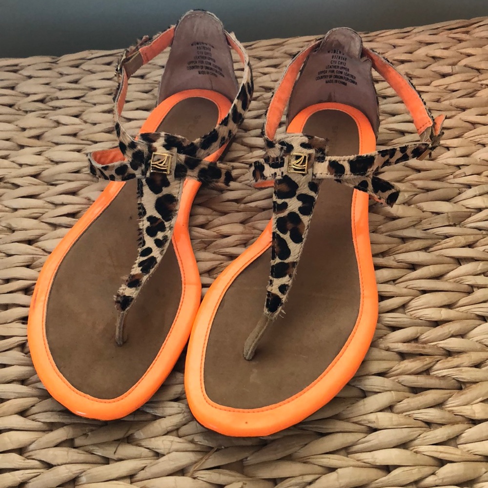 Sperry Leopard Sandals size 7.5